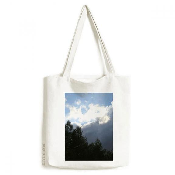 Sunlight Dark Clouds Tote Canvas Bag Shopping Satchel Casual Handbag