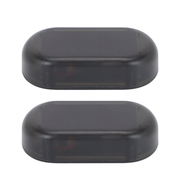 2pcs Alarma de coche Lámpara LED Energía solar Advertencia Luz de Luz Lámpara intermitente Negro