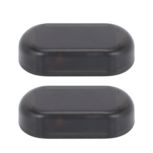 2pcs Alarma de coche Lámpara LED Energía solar Advertencia Luz de Luz Lámpara intermitente Negro