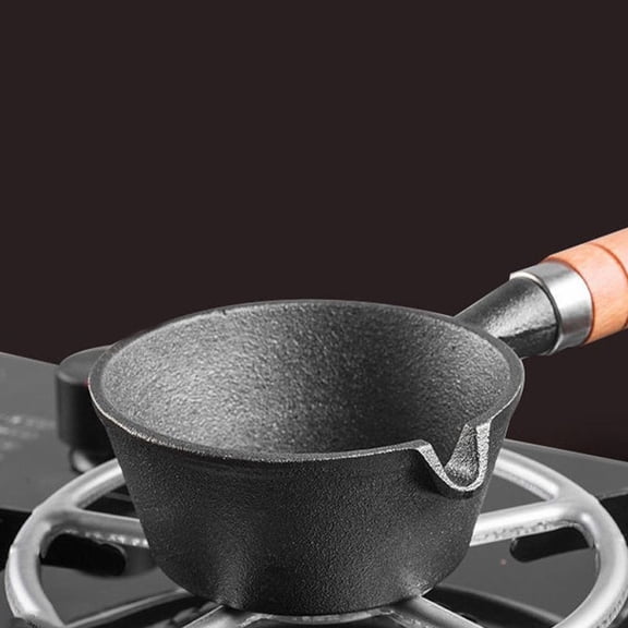 SEWCHICS Cast Iron Nonstick Milk Pot Multi Functional Saucepan for Gas and Induction Cookers
