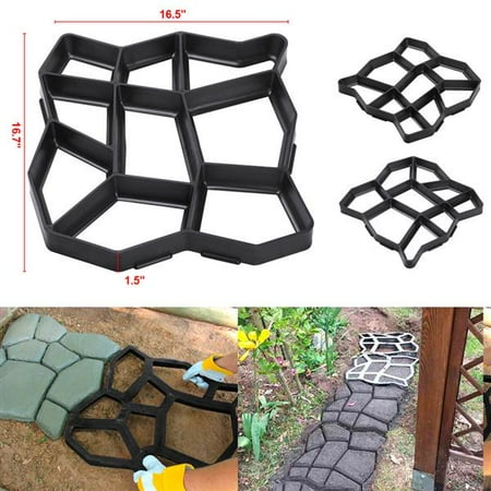 - Plastic Pathmate Walk Way Paver Concrete Stone Mould Paving Mold Black