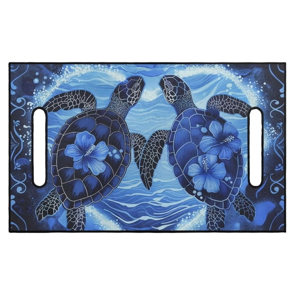 Aplkyhs Sea Turtle Flower Ezgo Golf Cart Seat Covers 2 Passenger Lightweight Golf Blanket for 2-Person Club Car Seats Keeps Seat Warm and Comfortable