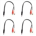 thumbnail image 1 of 4piezas 3.5mm Adaptador Estereo Jack de Auriculares A 2 Jack Adaptador Cable de Audio, 3,5 mm Macho A 2x Hembra, 1 of 4