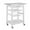 White, variant on Mobile Rolling Kitchen Trolley, Serving Cart With Drawer, Slide-Out Metal Storage Basket, White Metal Frame With Locking Casters, Space-Saving Two-Tier Utility Cart For Kitchen