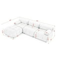 thumbnail image 2 of Convertible Modular Sectional Sofa Couch, Velvet L-Shaped Sectional Sofa with Reversible Ottoman, Modern 4 Seater Button Tufted Corner Sofa Cloud Couch for Living Room Apartment, Pink, 2 of 8