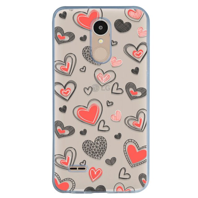 Funda para LG K8 2017 InstaCase Corazones Cursiva Protector Antigolpes