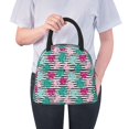 thumbnail image 6 of Fotbe Tropical Leaves Pattern Lunch Bag, Insulated Lunch Box, Small Leakproof Cooler Food Lunch Containers Reusable High Capacity Lunch Tote Bags for Work, Travel, Outdoor, 6 of 6