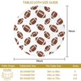 thumbnail image 3 of Football Icon Brown Pattern Round Tablecloth 70"x70", Wrinkle Resistant Wipeable Table Cover for Kitchen Dining Room Picnic Patio and Party, 3 of 6