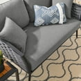 thumbnail image 6 of Modway Stance Outdoor Patio Aluminum Loveseat in Gray Charcoal, 6 of 7