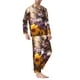 thumbnail image 2 of Fotbe Cute Cat Sunflower Pijama de Hombre con Estampado de Manga Larga, Conjunto de 2 Piezas, Ropa de Dormir Suave y Cómoda con Bolsillos-X-Large, 2 of 7