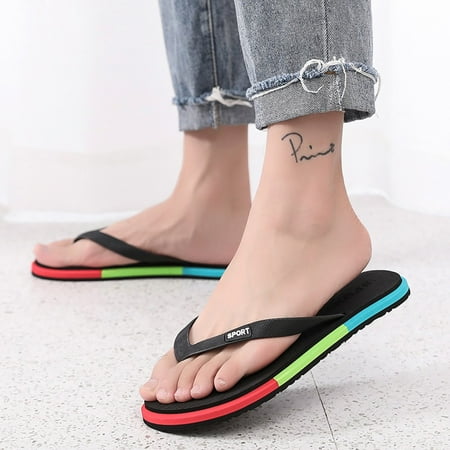 

Vedolay Slippers for Summer Slippers for Men Bathroom Non Slip Thick Sole Platform Shoes Black 11