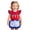 Red, variant on 4th of July Boy Outfit Toddler USA Flag Polo Shirts Gingham Plaid/Stripes Shorts Set Independence Day Clothes(Blue1/2-3 Years)