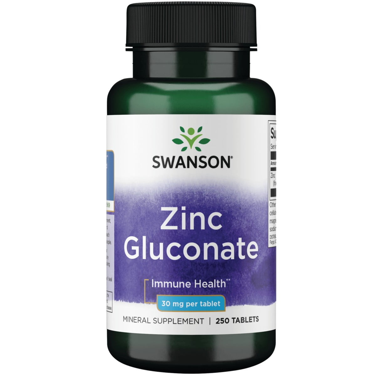 Swanson Zinc Gluconate - Mineral Supplement Promoting Prostate Health, Vision Health, & Immune Support -Gluconate Form for Optimal Absorption - (250 Tablets, 30mg Each)