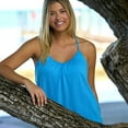 thumbnail image 3 of Free Country Women's Microtech® Chill B Cool V-Neck Cami Top with Built-In Bra Azure XL, 3 of 5
