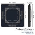 thumbnail image 2 of Navy Floral Geometric Vintage Mahjong Mat 31.5x31.5 Inch | Non-Slip And Noise Reduction Mah Jong Table Mat Cover with Carrying Bag For Mahjong Lovers, Poker, Board Games And Dominoes, 2 of 7