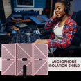 thumbnail image 2 of 3-door Professional Studio Recording Microphone Isolation Folding Pop Filter Microphone Wind Screen with High Density EVA Foam Sound Absorbing Recording Equipment, 2 of 7