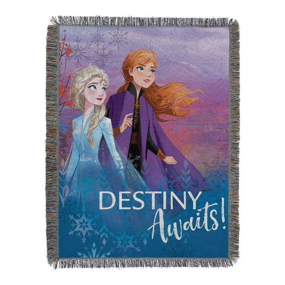 Disney Frozen 2 Destiny Awaits Woven Tapestry Throw Blanket