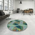 thumbnail image 4 of Ahgly Company Tapis Rectangulaire d'Intérieur Lavable en Machine Gris Transitionnel, 2 Pieds x 3 Pieds, 4 of 7