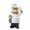 B, variant on Ruanlalo Cartoon Chef Figurine Hand-Painted Holding Fruit Plate Cake Noodles Spoon Chef Statue Sculpture Home Kitchen Dining Room Decoration Ornament