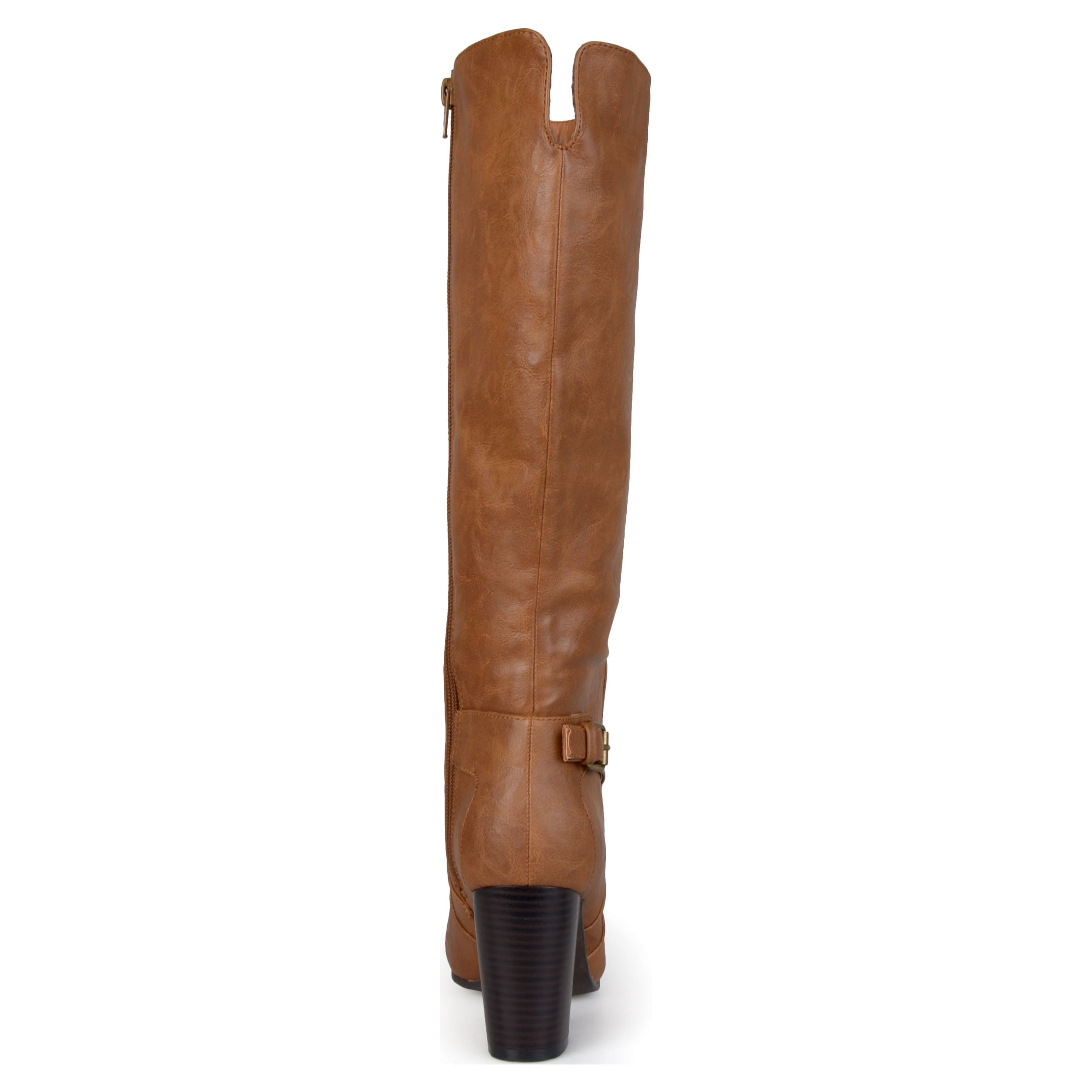 Journee Womens Carver Wide Calf Stacked Heel Knee High Boots