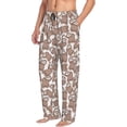 thumbnail image 6 of Logiee brown sloth family Print Pajama Pants for Men,Men’s Pajama Bottoms,Mens PJ Pants with Pockets & Button Fly-Medium, 6 of 6