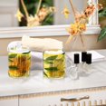 thumbnail image 6 of Ryvnso 2 Pack Qtip Holder Organizer Watercolor Lemon Leaves Bathroom Cotton Swabs Cans Storage Canister, 6 of 7
