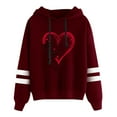 thumbnail image 2 of Graphic Sweatshirts for Women Hooded Long Sleeve Printed Drawstring Pullover Top Blouse Womens Fall Clothes, 2 of 2