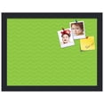 thumbnail image 2 of PinPix ArtToFrames 14x10 Custom Cork Bulletin Board Green Chevron   Poster Board Has a Fabric Style Canvas Finish, Framed in Satin Black (PinPix-518), 2 of 5