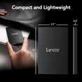 thumbnail image 3 of SSD portátil Lexar 1TB SL500, hasta 2000 MB/s de lectura, compatible con portátiles tipo C, iPhone 15, teléfonos inteligentes, tabletas, PS5, Xbox, USB 3.2 Gen 2x2, delgado y liviano, SSD externo (LSL, 3 of 5