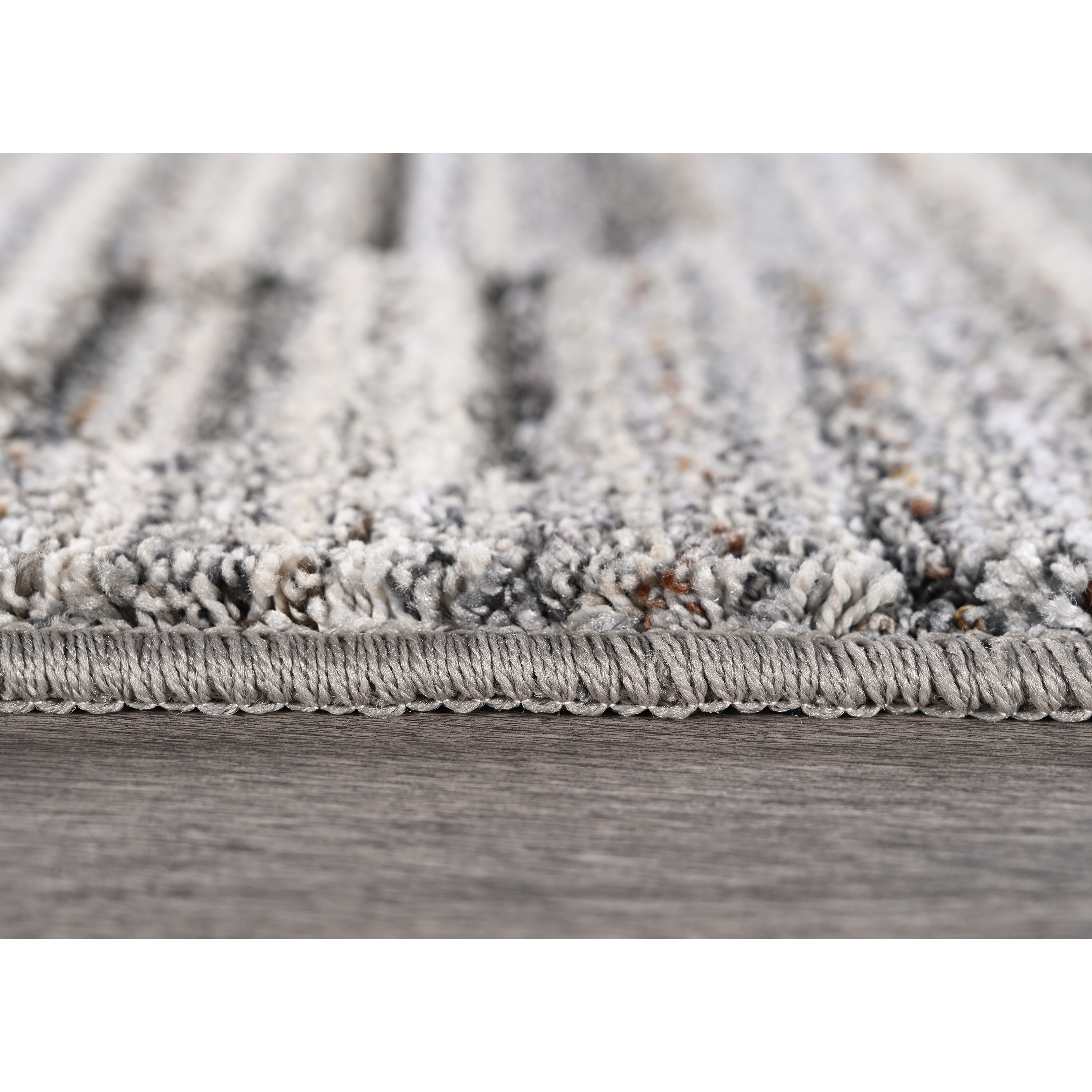 (2 pack) Mainstays Studio Plush Pixel Tan/Gray Indoor Runner Rug, 22" x 60"