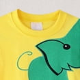 thumbnail image 6 of TOWED22 Baby Boy Outfits 2pcs Crewneck Short Sleeve T-Shirt Elastic Waist Drawstring Shorts Dinosaur Truck Print Summer Clothes(Green,6-7 Y), 6 of 8