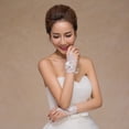 thumbnail image 3 of Guantes de Boda de Encaje Bowknot Fingerless Nupcial Guantes de Fiesta de Noche Sunnimix, 3 of 8