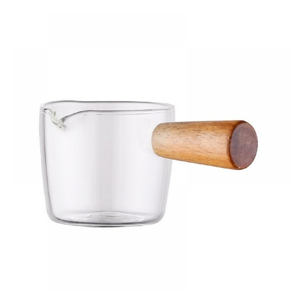 Milk Pan-Milk Pot Non stick Mini Saucepan Butter Warmer with Wooden Handle, Small Cookware, Perfect Size for Heating Smaller Liquid Portions，3.34*1.96*1.57inch