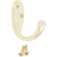 thumbnail image 3 of Single Robe Hook, 1-15/16" High, 1-5/8" Projection, Polished Brass by Stone Harbor Hardware, 3 of 3