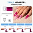 thumbnail image 2 of MelodySusie Nail Clippers, with 15pcs Magnet Sizers, Adjustable Stainless Trimmer for Acrylic Nails, Wine Red, 2 of 8