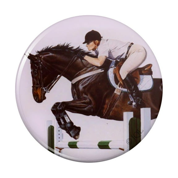 Horse Open Stadium Show Jumping Kitchen Refrigerator Locker Button Magnet