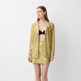 thumbnail image 4 of MDUKONU Women's Sequined Long Sleeve Cardigan with Open Front and Matching Sequin Skirt Set Gold S, 4 of 8