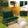 thumbnail image 3 of Outdoor Swing Cushions, Garden Bench Cushions with Backrest and Ties Non-Slip Bench Pads 2-3 Seater Washable Swing Replacement Cushions for Garden Patio Porch loveseat Pad (Dark Green 47 * 40 in), 3 of 6