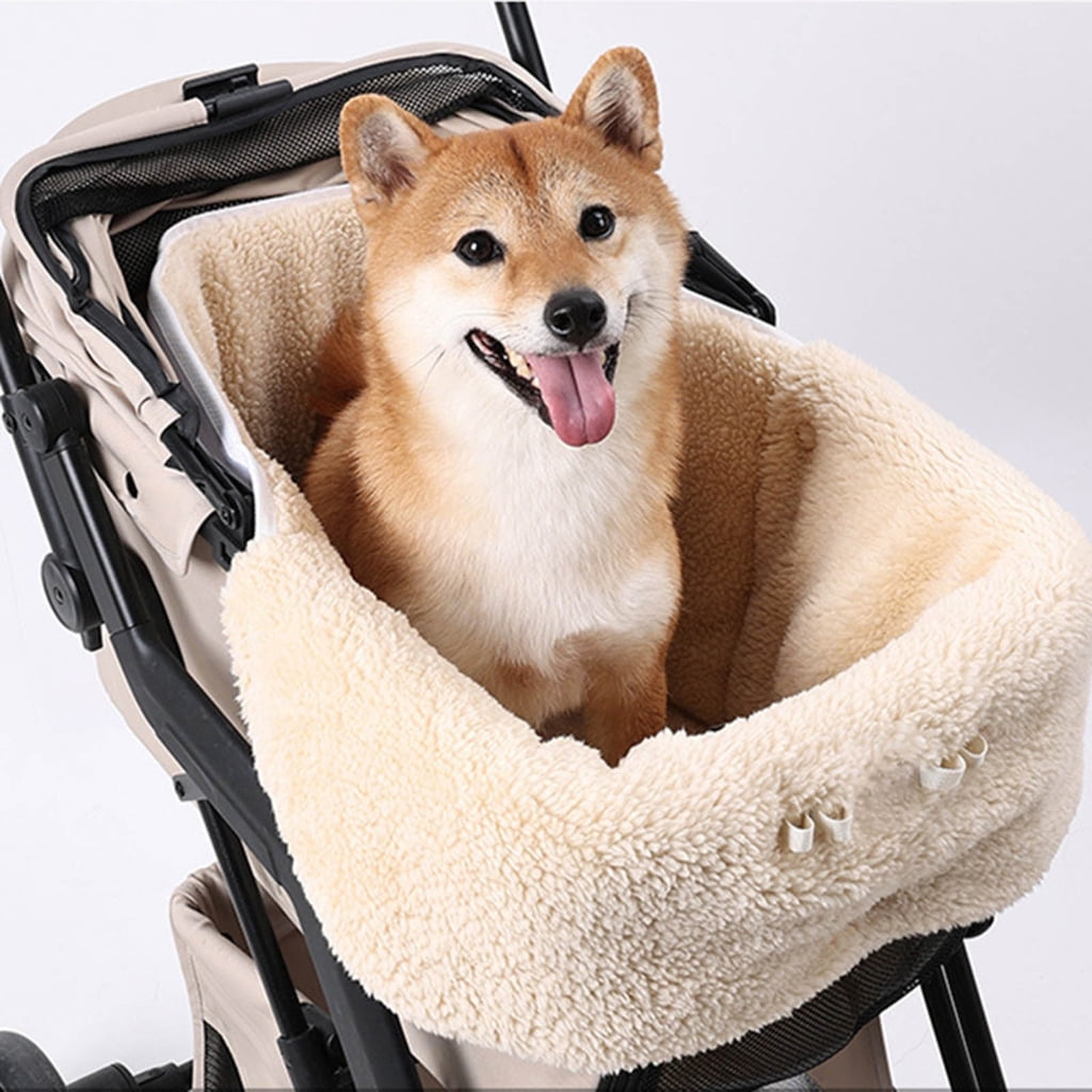 Insulated Pet Strollers Cover Winter Fleece Protector Soft Warm Windproof Universal Design