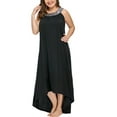 thumbnail image 4 of FASHIONWT Women Summer Sequined Sleeveless Plus Size Trapeze Long Dress, 4 of 5