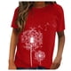 thumbnail image 1 of Gibobby Playera Manga Corta para Mujer Camiseta suelta con cuello redondo para mujer, blusa informal corta a la moda con mangas, blusa para mujer(Rojo,G), 1 of 5