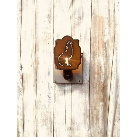 

Coyote classic Nightlight Rustic Southwest Home Decor