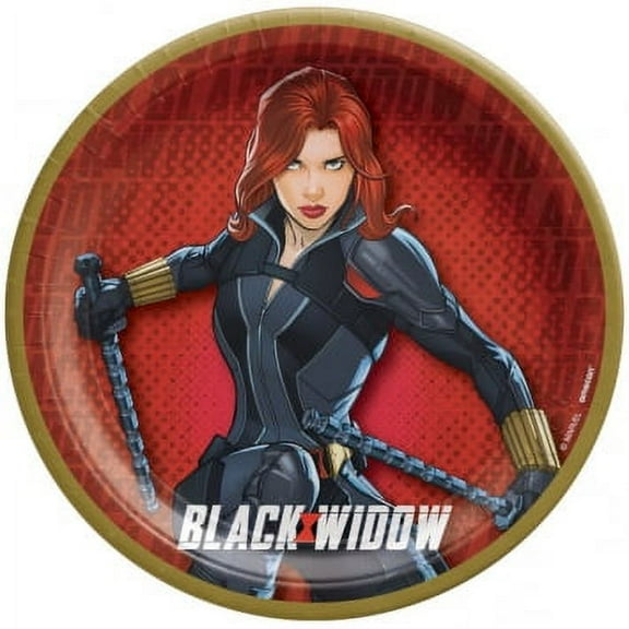 Black Widow Marvel Avengers Small Paper Plates (8ct)