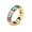 Gold Multicolor, variant on Mens Womens Titanium Steel Personality Versatile Simple Niche Colorful Zircon Rings Gold Red Size 7