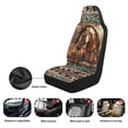 thumbnail image 6 of Jeiento Southwest Aztec Horse Car Seat Covers Breathable Front Seat Covers Easy Installation Interior Auto Accessories Universal Fit Most Cars SUV, 6 of 7