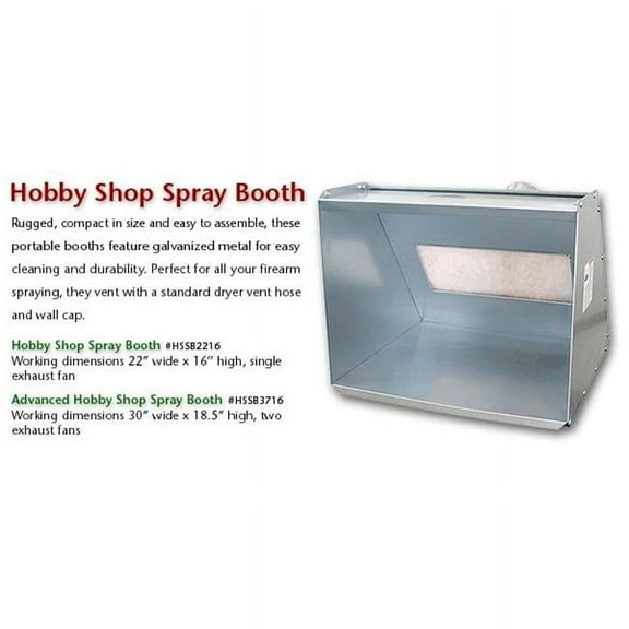 Advanced Hobby Shop Spray Booth 30 inches wide x 18.5 inches high