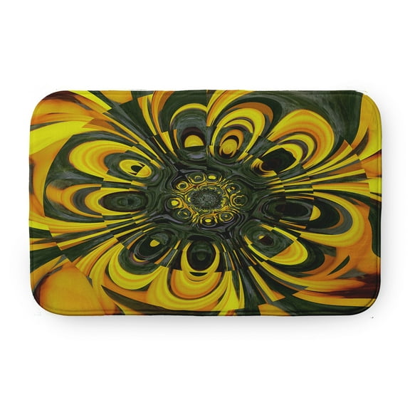 Simply Daisy Big Yellow Flower Pet Feeding Mat for Dogs and Cats