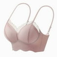thumbnail image 3 of TAGOLD Womens Summer Plus Size Brs,Push Up Casual Bra for Womens,Women's French Lace Seamless Backless Camisole Strapless Bra With Gathered Fixed Cup And No Steel Ring Style Bra, 3 of 5