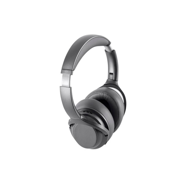 Monoprice BT-600ANC Bluetooth Over Ear Headphones with Active Noise  Cancelling (ANC), Qualcomm aptX HD Audio, AAC, Touch Controls, 40hr  Playtime 