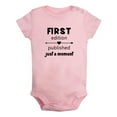 thumbnail image 2 of iDzn First Edition Published Just a Moment Funny Rompers For Babies, Newborn Baby Unisex Bodysuits, Infant Jumpsuits, Toddler 0-24 Months Kids One-Piece Oufits, 2 of 5